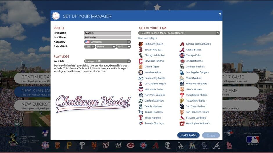 Capture d’Out of the Park Baseball 18