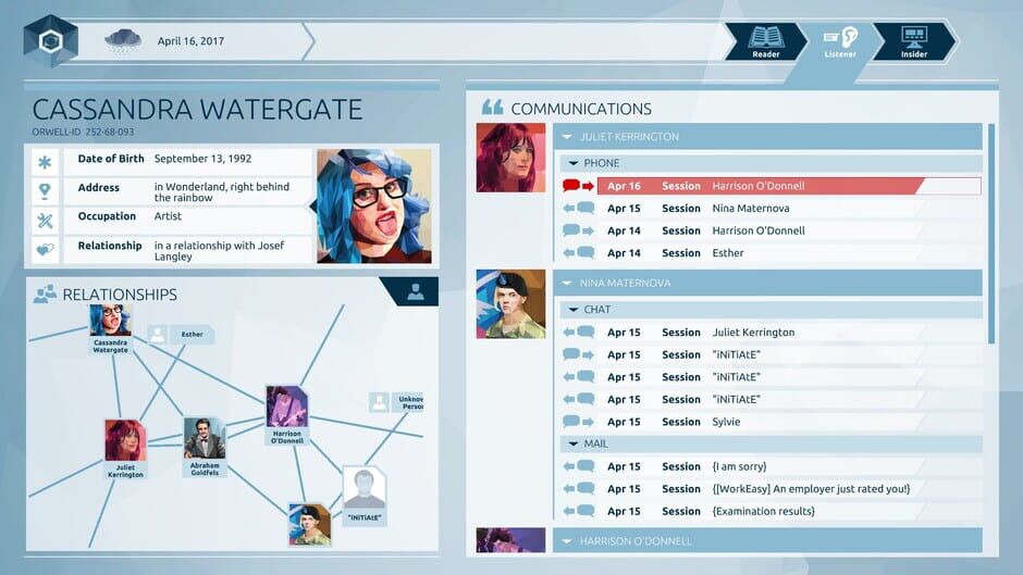 Capture d’Orwell: Keeping an Eye on You