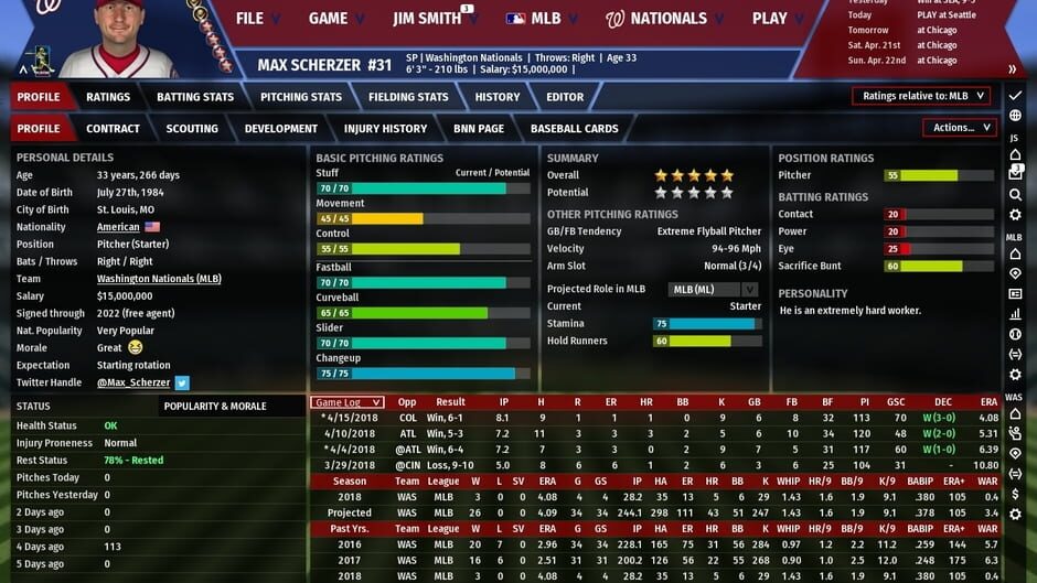 Capture d’Out of the Park Baseball 19