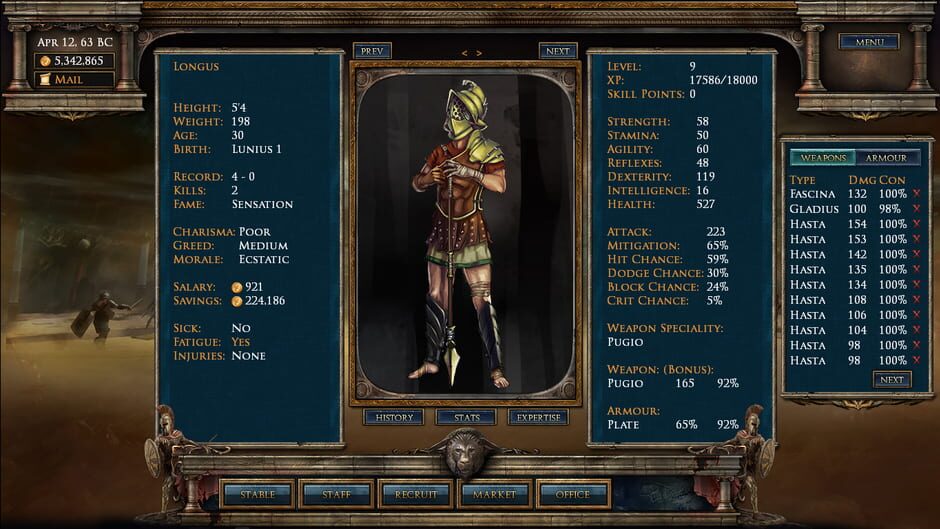 Capture d’Age of Gladiators