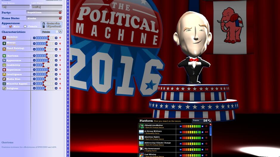 Capture de The Political Machine 2016