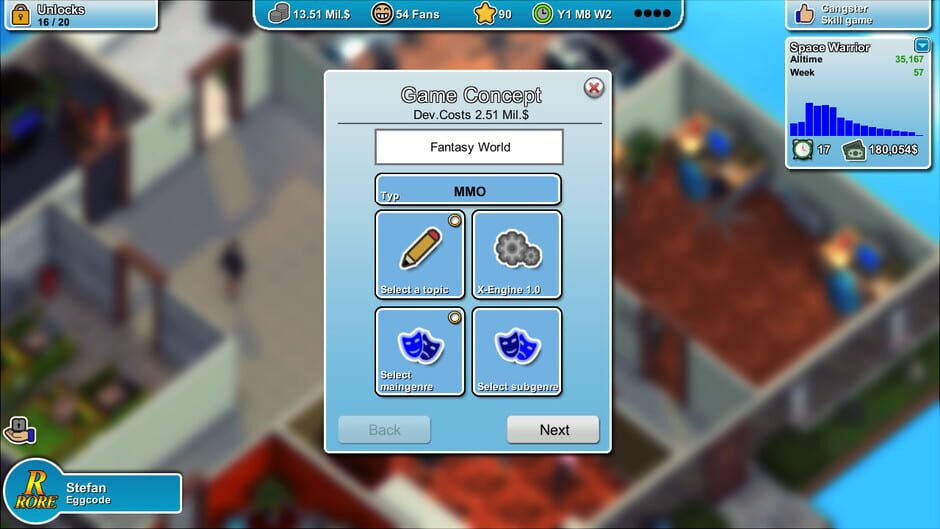 Capture de Mad Games Tycoon