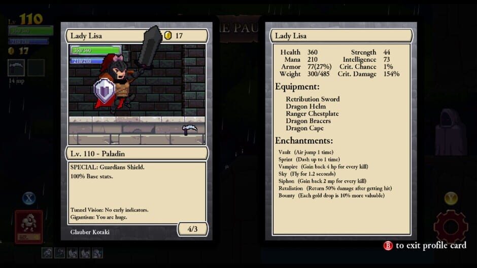 Capture de Rogue Legacy