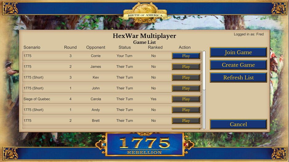 Capture de 1775: Rebellion