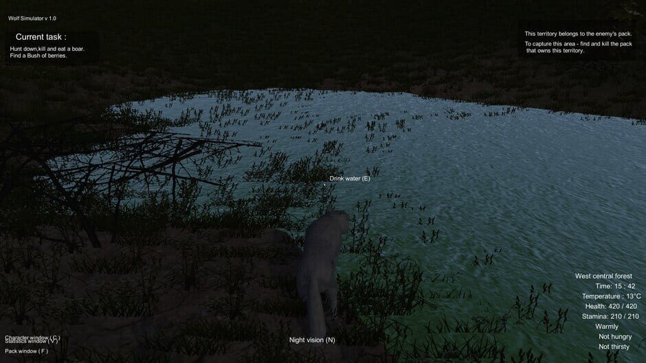 Capture de Wolf Simulator