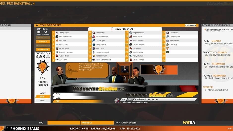 Capture de Draft Day Sports Pro Basketball 4
