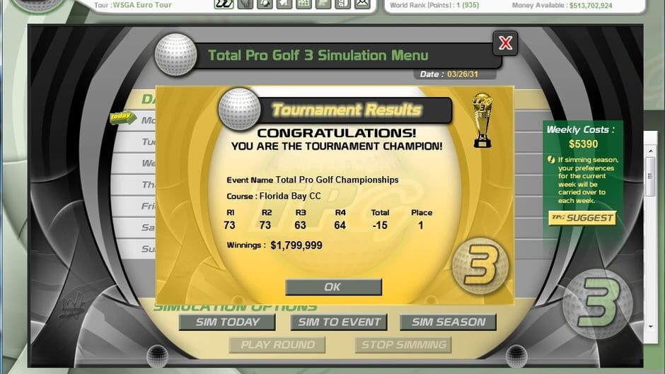 Capture de Total Pro Golf 3