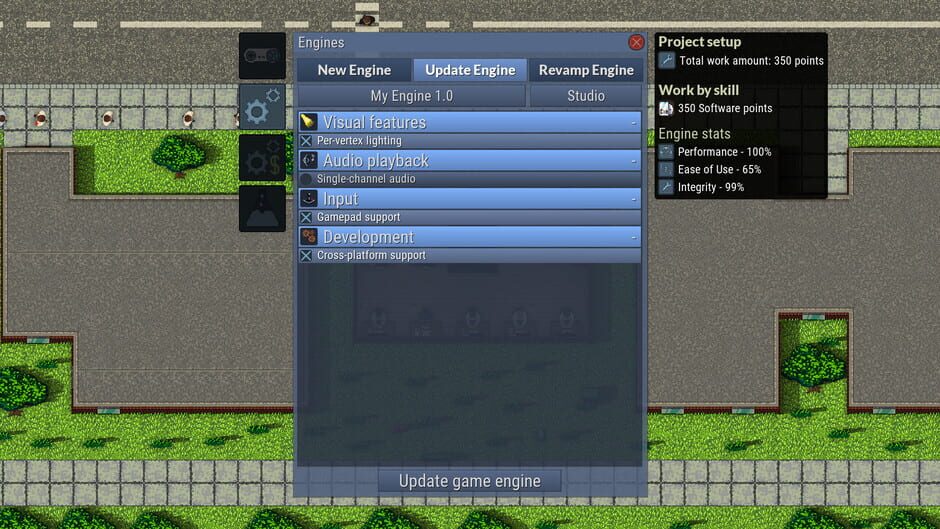 Capture de Game Dev Studio