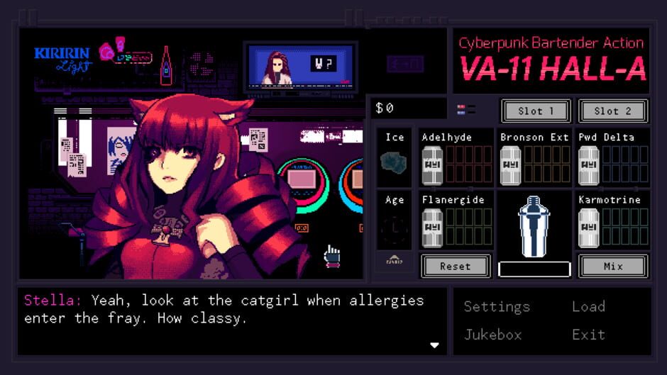 Capture de VA-11 Hall-A: Cyberpunk Bartender Action