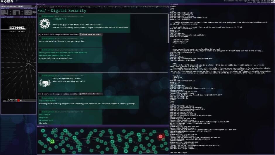 Capture de Hacknet