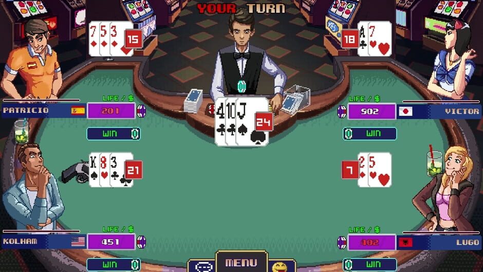 Capture de Super Blackjack Battle 2 Turbo Edition - The Card Warriors