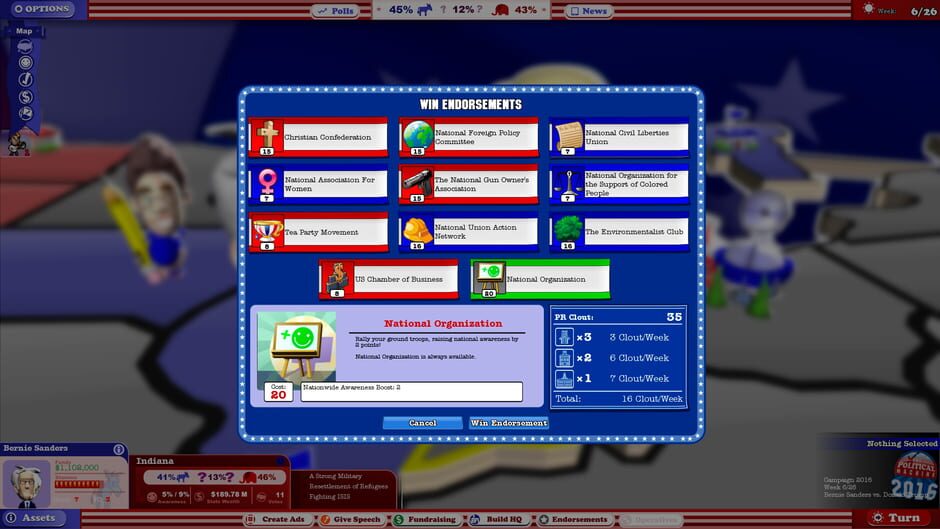 Capture de The Political Machine 2016