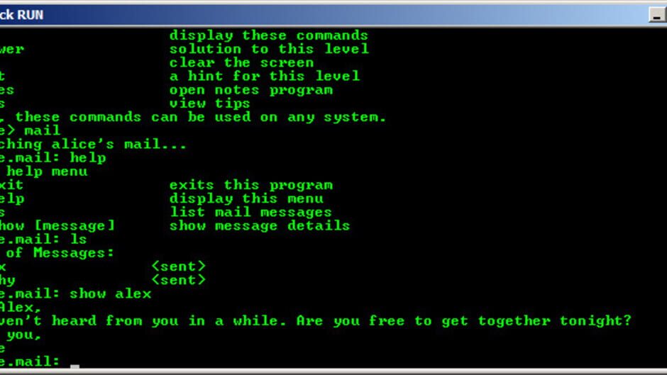 Capture de Hack Run
