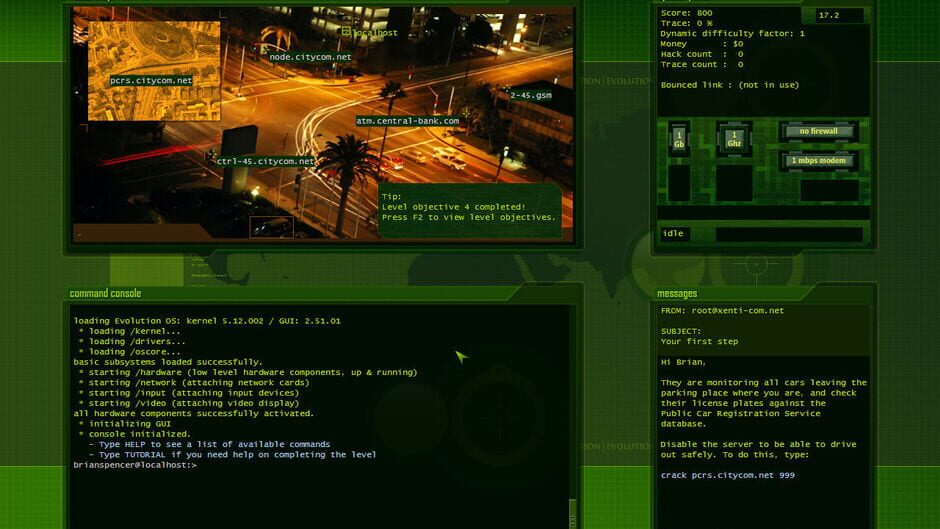 Capture de Hacker Evolution: Untold