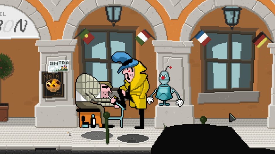 Capture de Detective Case and Clown Bot in: Murder in the Hotel Lisbon