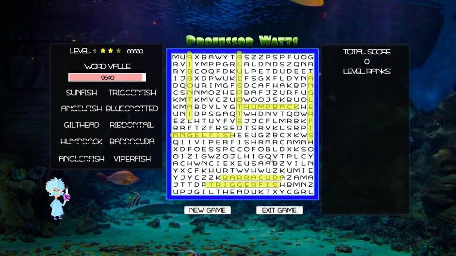 Capture de Professor Watts Word Search: Into the Ocean