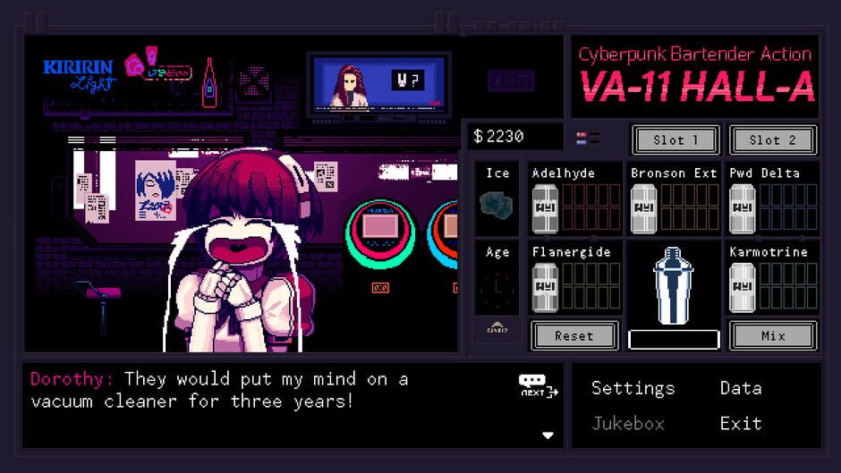 Capture de VA-11 Hall-A: Cyberpunk Bartender Action