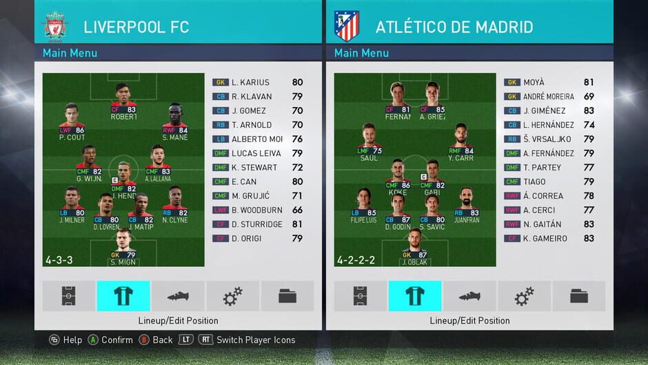 Capture de Pro Evolution Soccer 2018