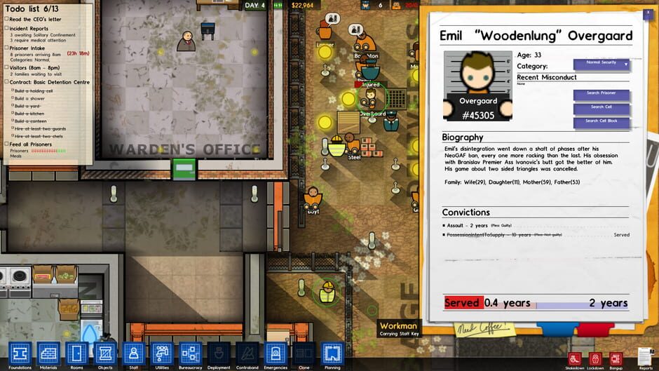 Capture de Prison Architect