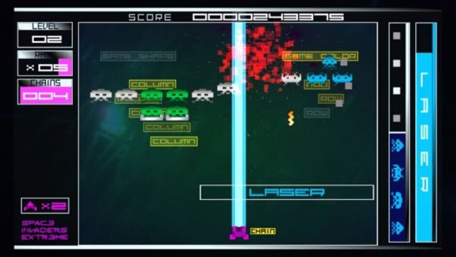 Capture de Space Invaders Extreme