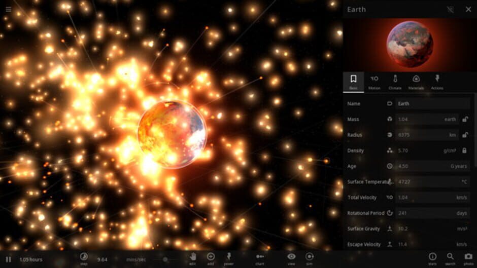 Capture d’Universe Sandbox