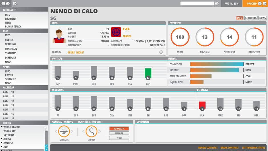 Capture de World Basketball Manager 2