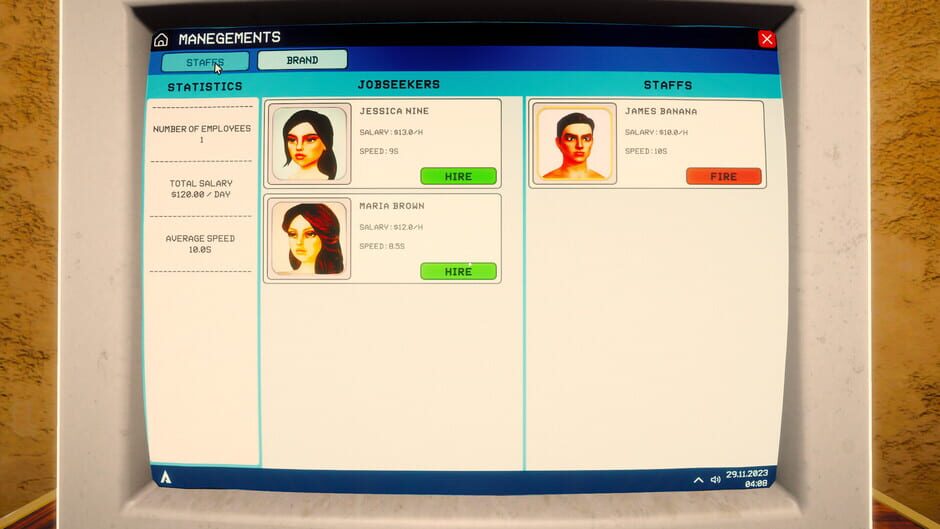 Capture de Tailor Simulator