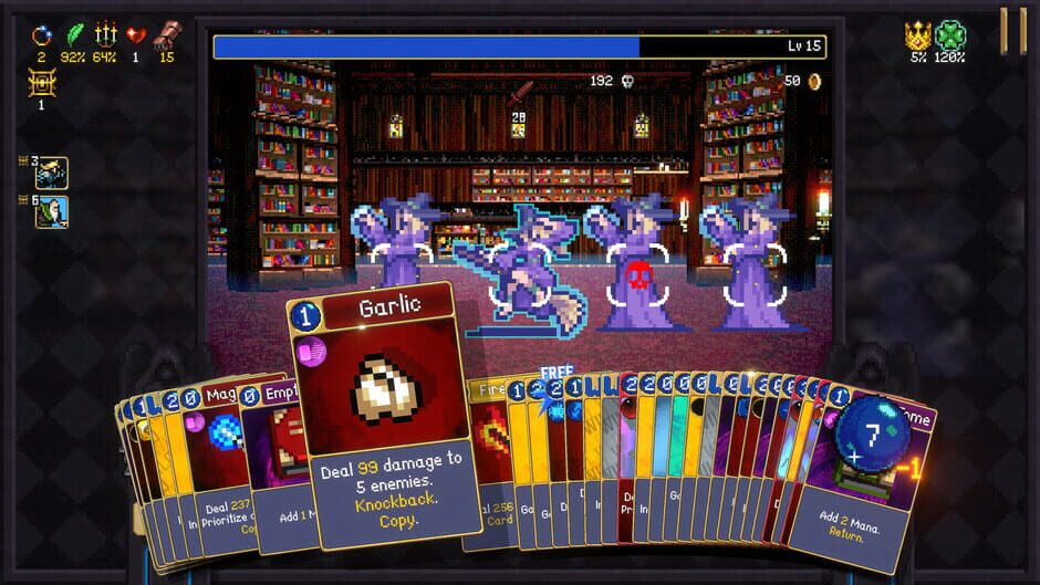 Capture de Vampire Crawlers: The Turbo Wildcard from Vampire Survivors