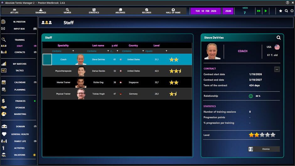 Capture d’Absolute Tennis Manager 2