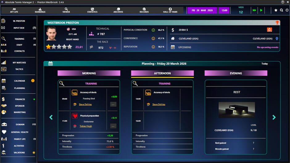 Capture d’Absolute Tennis Manager 2