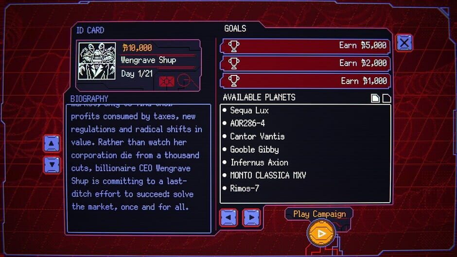 Capture de Space Warlord Baby Trading Simulator