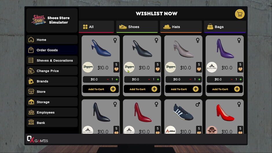 Capture de Shoes Store Simulator