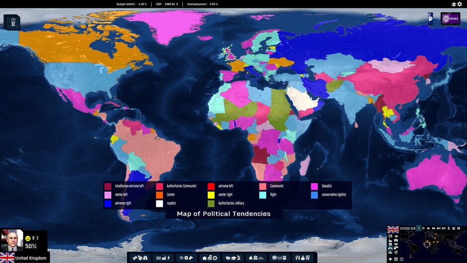 Capture de Geo-Political Simulator 2026 Edition