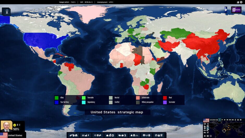 Capture de Geo-Political Simulator 2026 Edition