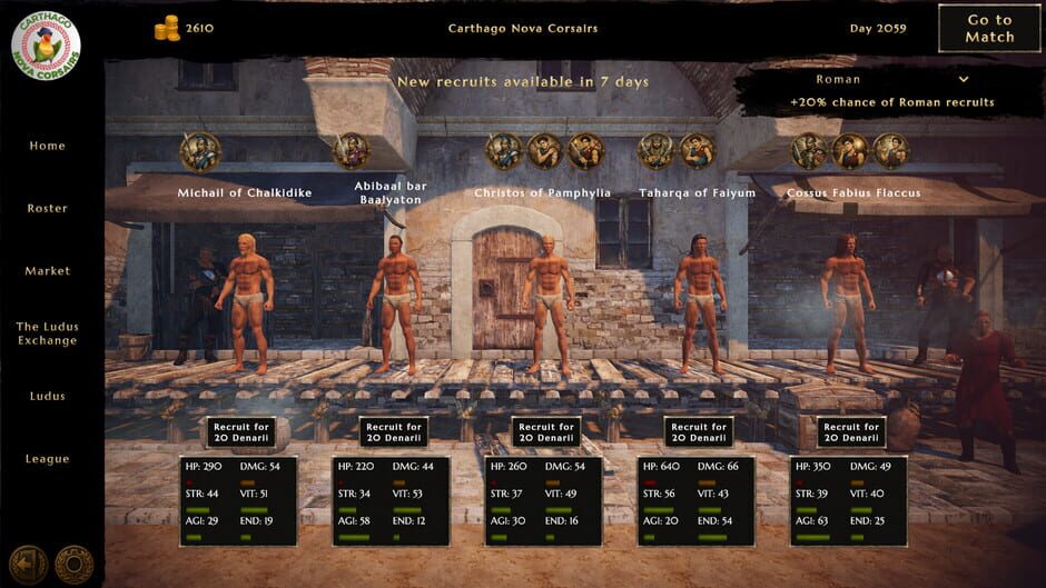 Capture de Ludus Magnatus: Gladiator Manager Simulator