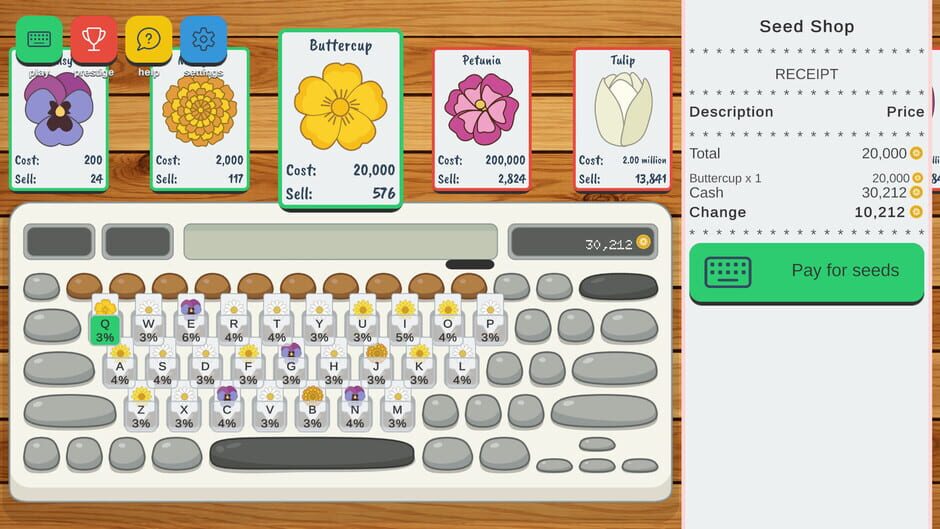 Capture de Qwerty Garden