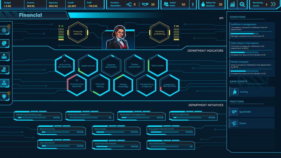 Capture de CEO Sim: Cyberpunk