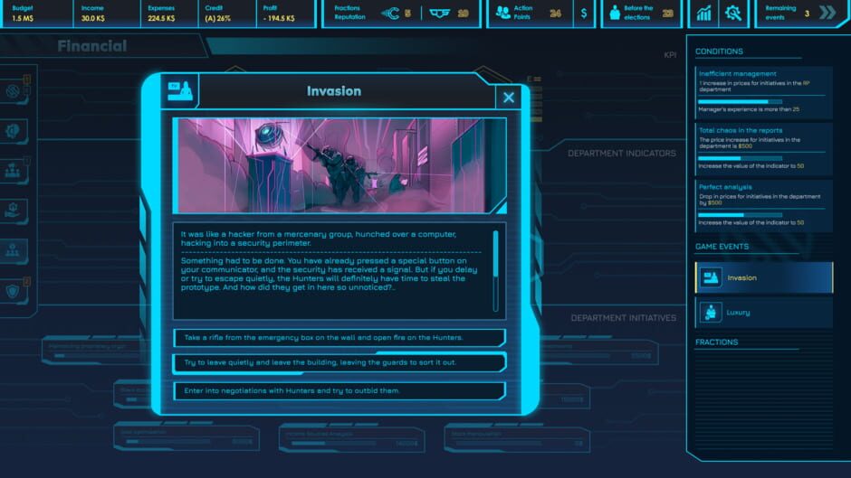 Capture de CEO Sim: Cyberpunk