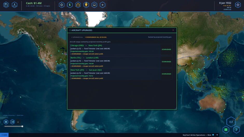 Capture de SkyChart: Airline Executive