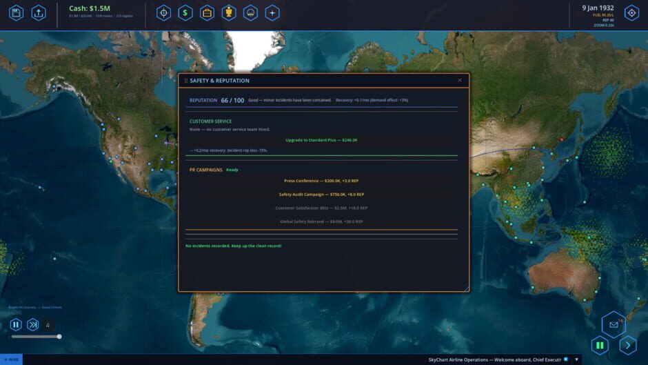 Capture de SkyChart: Airline Executive