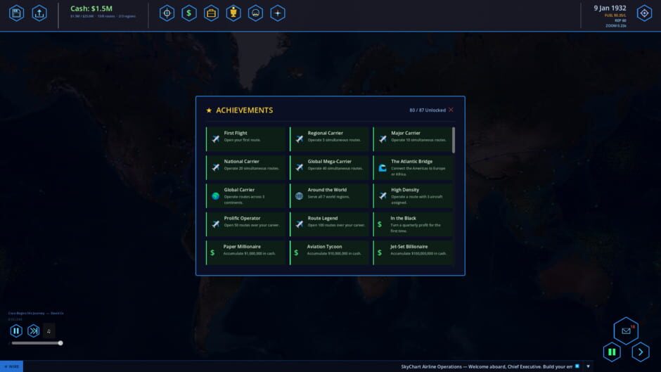 Capture de SkyChart: Airline Executive