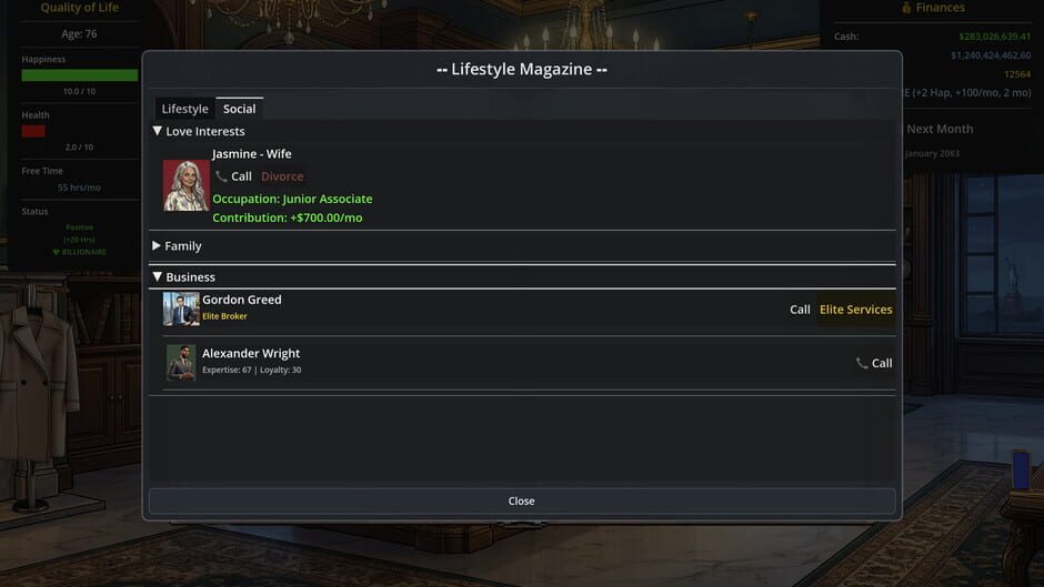 Capture de Self Made: Investment Life Sim