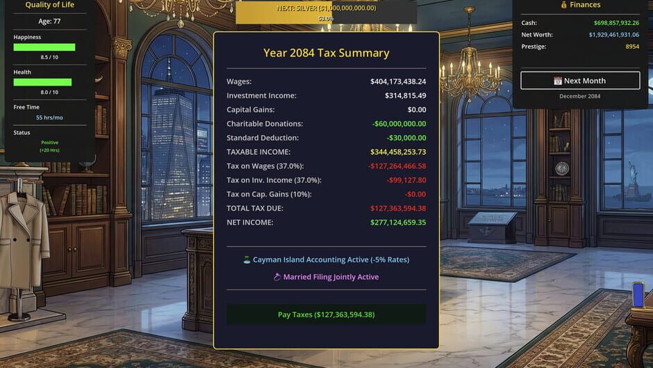 Capture de Self Made: Investment Life Sim