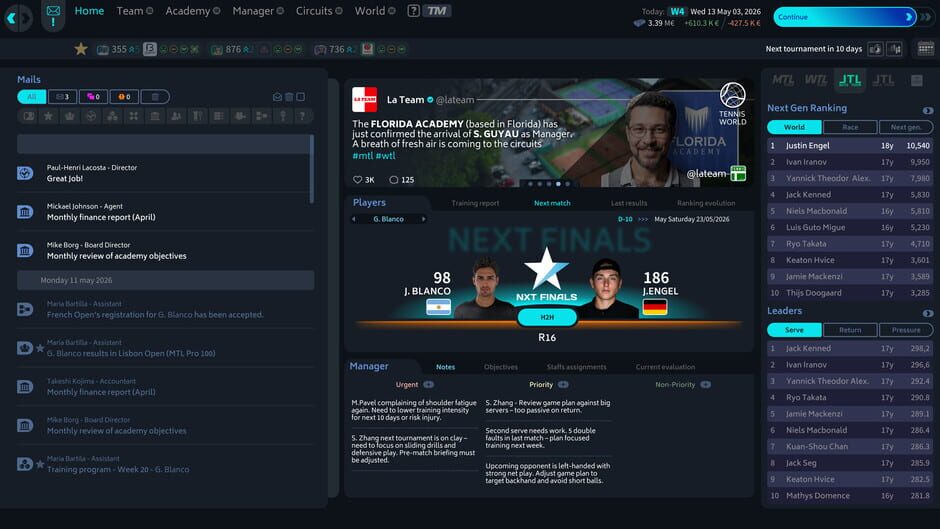 Capture de Tennis Manager 26
