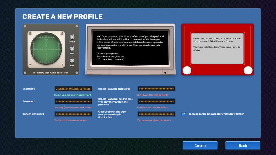 Capture de Video Game Menu: The Game