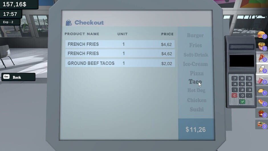 Capture de Burger Joint Simulator