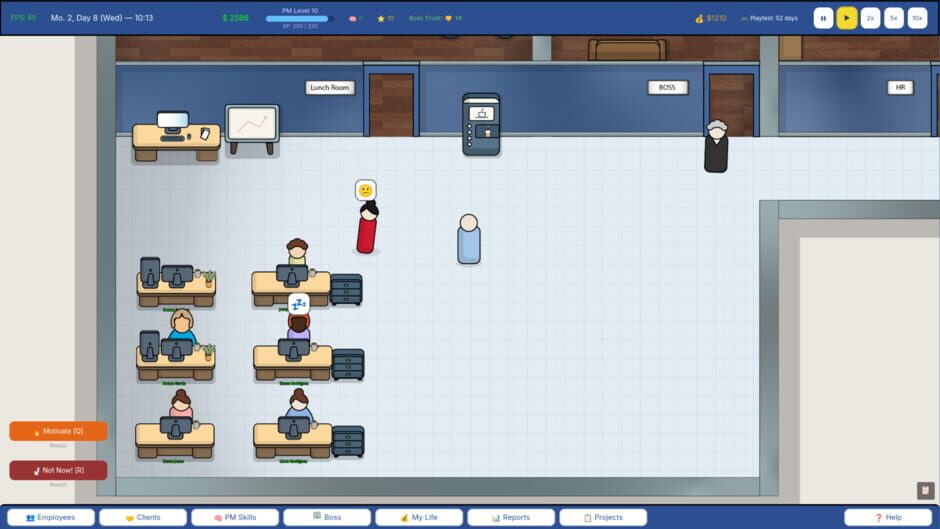 Capture de Project Manager Sim
