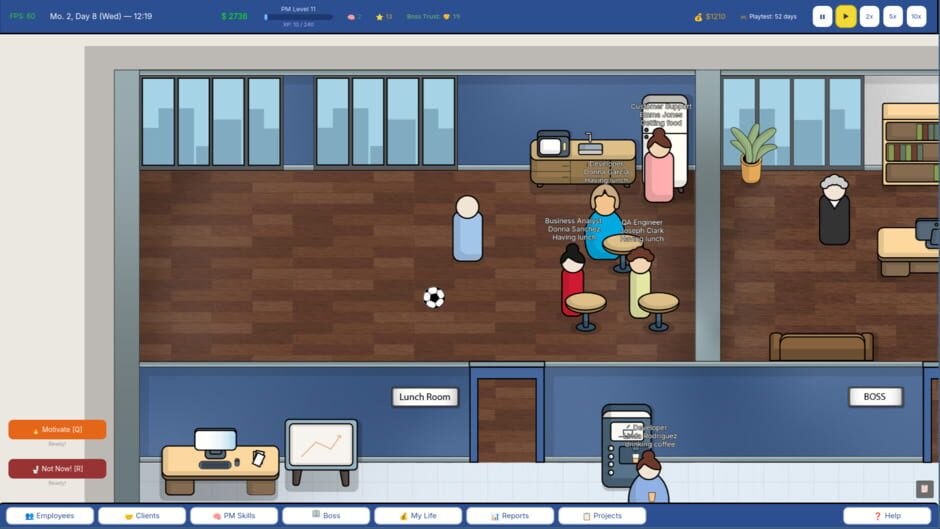Capture de Project Manager Sim