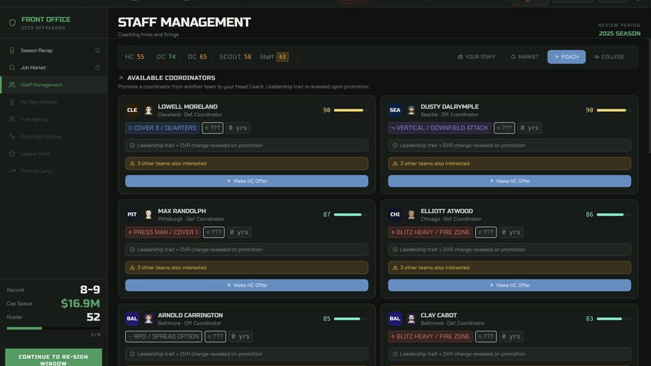 Capture de War Room Football