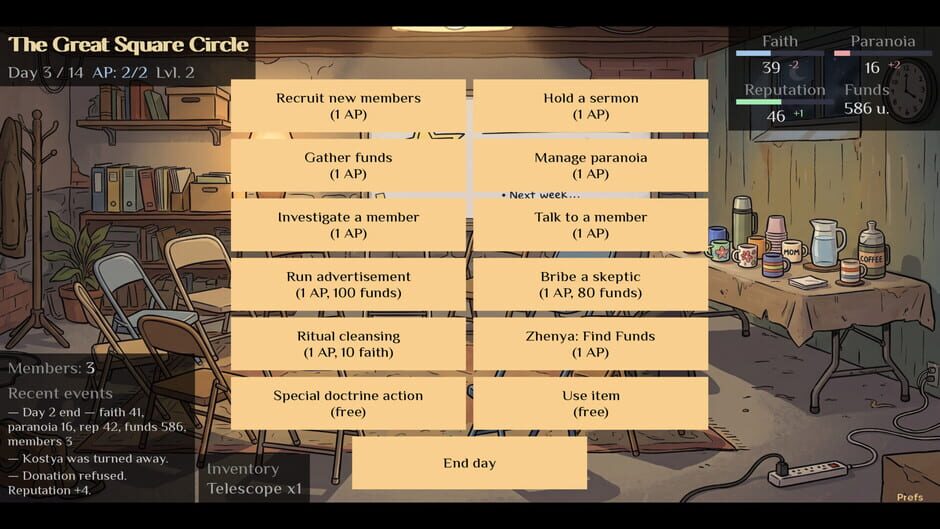 Capture de Definitely Not a Cult